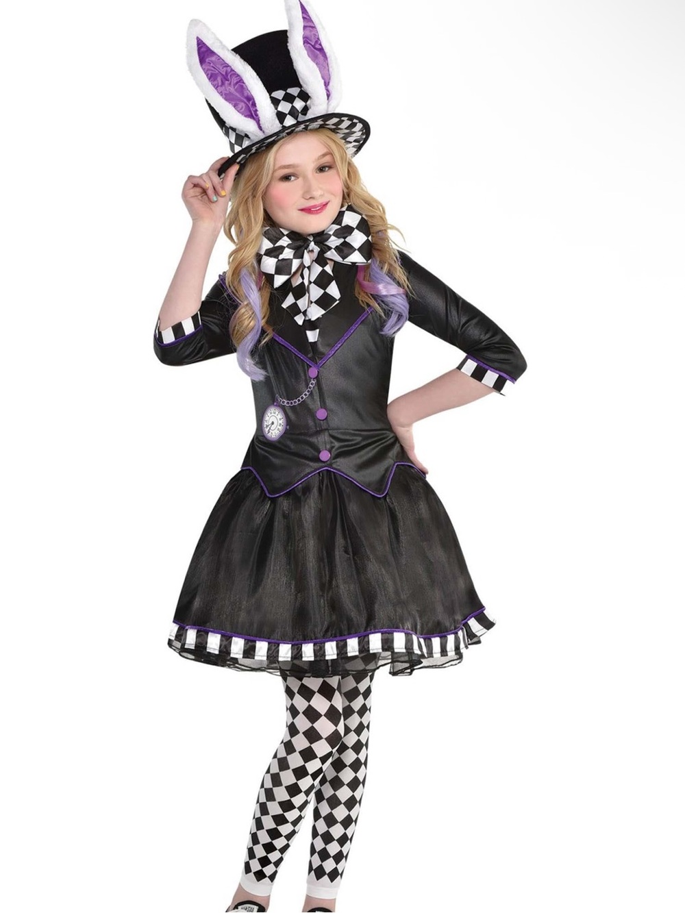 Girls Mad Hatter Kids Costume Medium